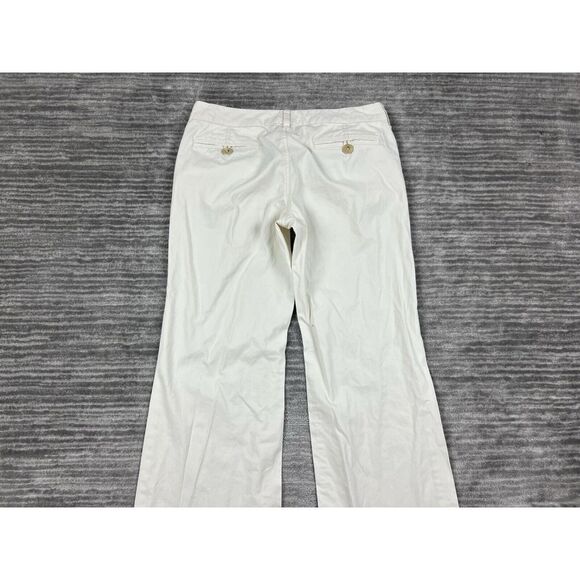 Banana‎ Republic Pants Womens 6 Ivory Bootcut 100% Cotton Casual - Picture 10 of 13